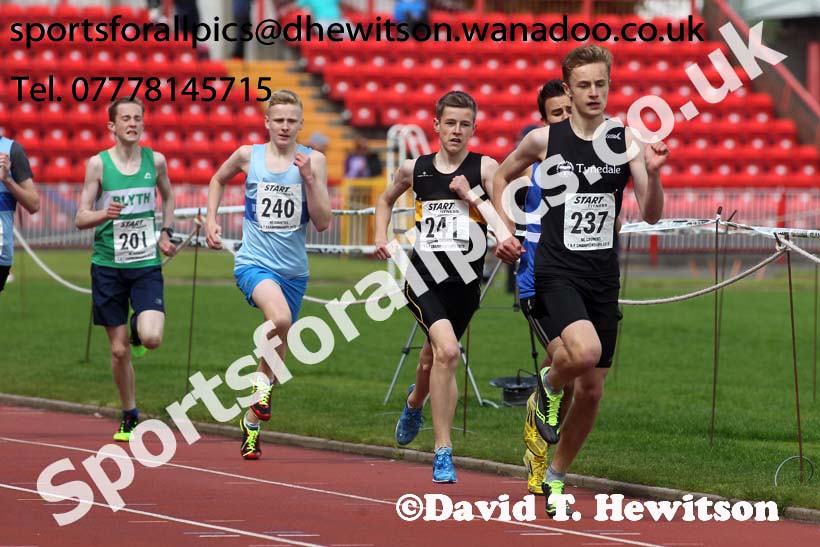 Boys under-15s, North East Track and Field Champs., Gateshead. Photo: David T. Hewitson/Sports for All Pics